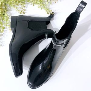 Nautica Black Rubber Rain Booties